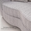 Opus 3 Seater Fabric Sofa in Dusk Grey Colour