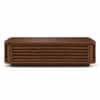 Marlow Sheesham Wood Ribbed Coffee Table in Walnut Finish