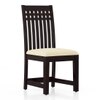 Diego Dining Chair In Mahogany Finish And Macadamia Brown Colour