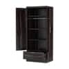 Dyson 2 Door 1 Drawer Sheesham Wood Wardrobe Cheris Walnut Finish