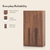 Rodrigues 3 Door Wardrobe in Sheesham Paper Finish