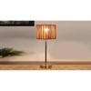 Bamboo Shade with Metal Gold Table Lamp