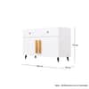 Hexa Red Multipurpose Storage Cabinet With 2 Drawer 2 Door in Frosty White Colour