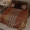 Stoa Paris Super King Size Enriched Cotton Bedsheet with 4 Pillow Covers  Size Golden Savannah