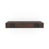 Ruki Solid Wood Wall Shelf Small Size in Toasted Walnut Finish