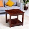 Camden Sheesham Wood Contemporary Square Coffee Table In Honey Finish