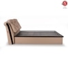 Cambert Premium Leatherette King  Size Bed With Hydraulic Storage (Mushroom Brown Colour)