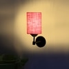 Devansh Metal Electric Wall Light in Black Colour with Pink Shade Count of 1 Light