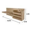 Tulip Wooden Wall Shelf Organiser With Key Holders