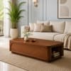 Bromley Sheesham Wood Chevron Coffee Table in Walnut Finish