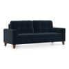 Verona Luxe 3 Seater Fabric Sofa in Sea Port Blue Velvet Colour
