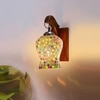 Devansh Solid Wood Electric Wall Light in Brown Colour with Multi Shade Count of 1 Light