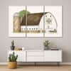 Truss Off White Green Pieces Spring Summer Canvas Wall Canvas Wall Prints Set of 3 Multicolor Matte