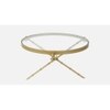Bellmore Glass Coffee Table In Gold Finish