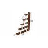 Wolabey Engineered Wood Ladder Style Bookshelf in Brown Maple & White