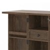 Caledonia Solid Wood Bar Cabinet (Danish Walnut Finish)