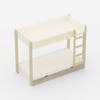 Play Date Single Size Bunk Bed in White and Oak