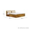 Hexa Engineered Wood Modern Queen Bed With Headboard With Storage In Giant Wood