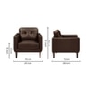 Shlok PU Leather Accent Chair- Brown