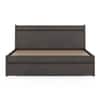 Basel Solid Wood King Size Box Storage Bed In Dark Chestnut Finish