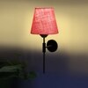 Devansh Metal Electric Wall Light in Black Colour with Pink Shade Count of 1 Light