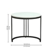 Metalform Round Metal Nesting Coffee Table Set Black Finish White Porcelain Top Set Of 2
