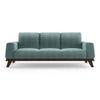 Granada Luxe 3 Seater Fabric Sofa in Dusty Turquoise Velvet Colour