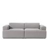 Comforthaven Wood 2 Seater With Upholstery Non Storage Sofa In Grey Colour
