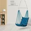Swingzy Soft Leather Velvet Hanging Swing Chair for Adults Cotton Blue