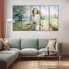 The Castle Decor Ram Mandir Wall Painting Wooden Framed 27x48 Inch (Style 2)