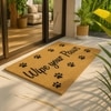 Luxe Home 100% Natural Coir Doormat Wipe Your Paws Print Design (71x45cm)