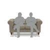 Winchester Premium 2 Seater Fabric Sofa in Mist Brown Colour