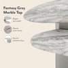 Leyton Metal Coffee Table In Fantasy Grey Marble And Chrome Base Finish