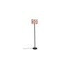 Augustine Multicolour Fabric Shade Floor Lamp with Black Iron Base