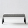 The Gallery Metal Bench in Grey Finish