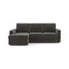 Apollo Compact Sofa (Colour : Smoke, Cushion : Hard, Back Type : Regular, Seating Capacity : Left Aligned 2 Seater + Left Aligned Chaise)
