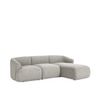 Zenliving Wood Left Aligned 3-Seater With Upholstery Non Storage Sofa In White Colour