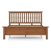 Raynor Solid Wood Queen Size Bed Without Storage (Amber Walnut Finish)