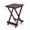 Latt Folding Table-Stool Tall Mahogany Finish