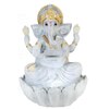 Grey Fiber Glass Lotus Ganesha Indoor Water Fountain