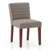 Dane Solid Wood Dining Table 6 Seater with 6 Ludo Upholstered Dining Chairs (Finish: Honey, Colour: Shitake Beige)