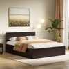 Kuba Solid Wood Queen Size Bed With Hydraulic Storage (Mahagony Finish)