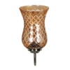 Devansh Steel Electric Wall Light in Steel Colour with Lavender Shade Count of 1 Light