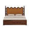 Heritage Sheesham Wood Queen Size Bed With Box Storage in Provincial Teak Finish