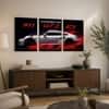 The Castle Decor Porsche GT3 RS Racing Car Wall Art Set of 3 20x30 Inch
