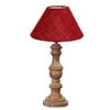 Devansh Maroon Jute Table Lamp With G Wood Natural Base (10X18 Inches)-36