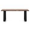 Aquila Live Edge Solid Wood Dining Bench In Teak Finish