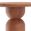 Takai Solid Wood Side Table In Red Cedar Finish