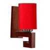 Devansh Solid Wood Electric Wall Light in Red Colour with Red Shade Count of 1 Light