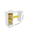 Woodbuzz Duke Engineered Wood Finish Study Table In Frosty White And Yellow